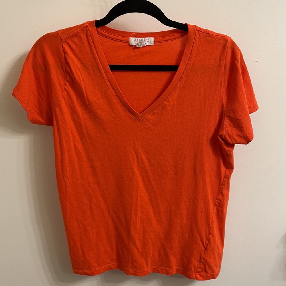 Forever 21 T- shirt Size L Color Orange